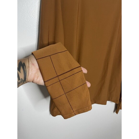 Vintage Y2K Center Swoosh Dri-Fit NWT Brown Athletic Sport Round Neck Long Shirt - Picture 4 of 11